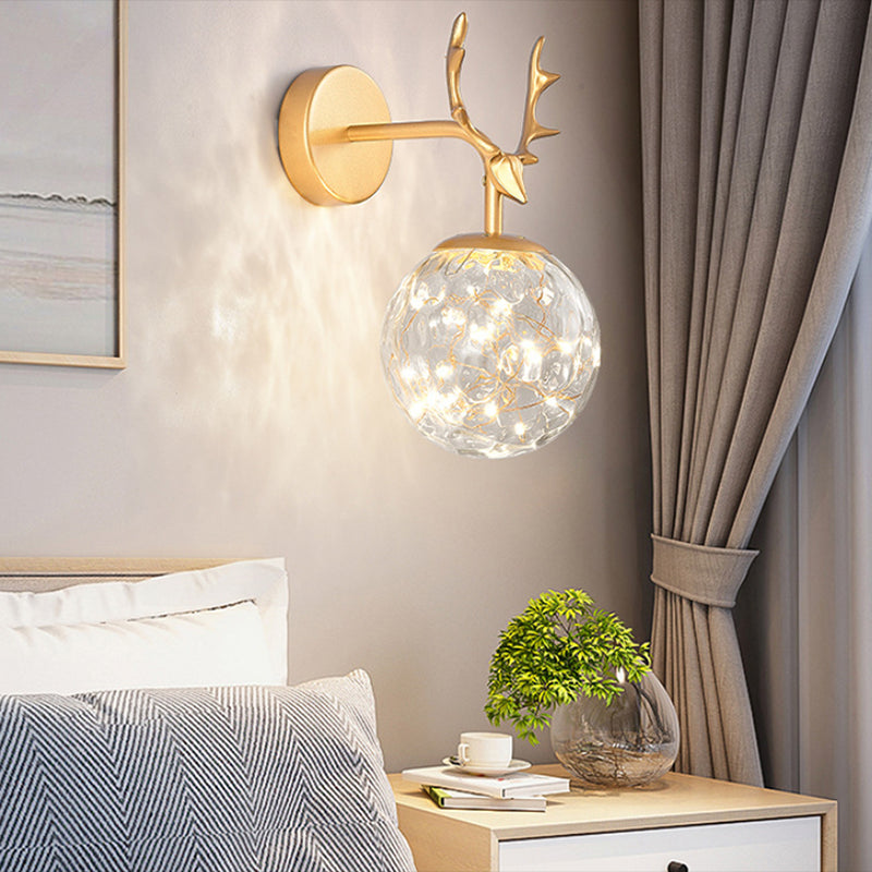 Glaskugelform Wand Licht moderne 1-Licht-Wandmontageleuchte