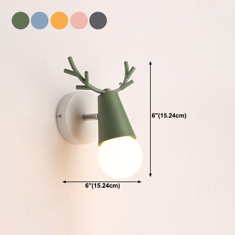 Wall Mount Light Fixture Nordic Metal Kids Bedroom Wall Mount Light