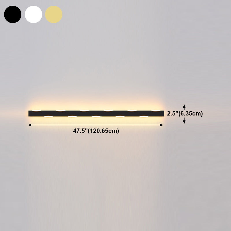 Forma de forma lineal Iluminación de pared de metal Estilo moderno 1 Luz de la pared de luz Luz de la pared de la luz.