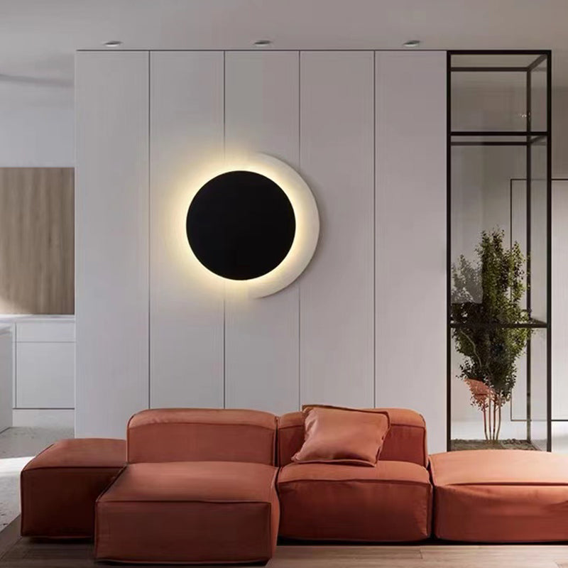 Estilo moderno de forma redonda de pared de pared de metal de montura de pared de 1 luces