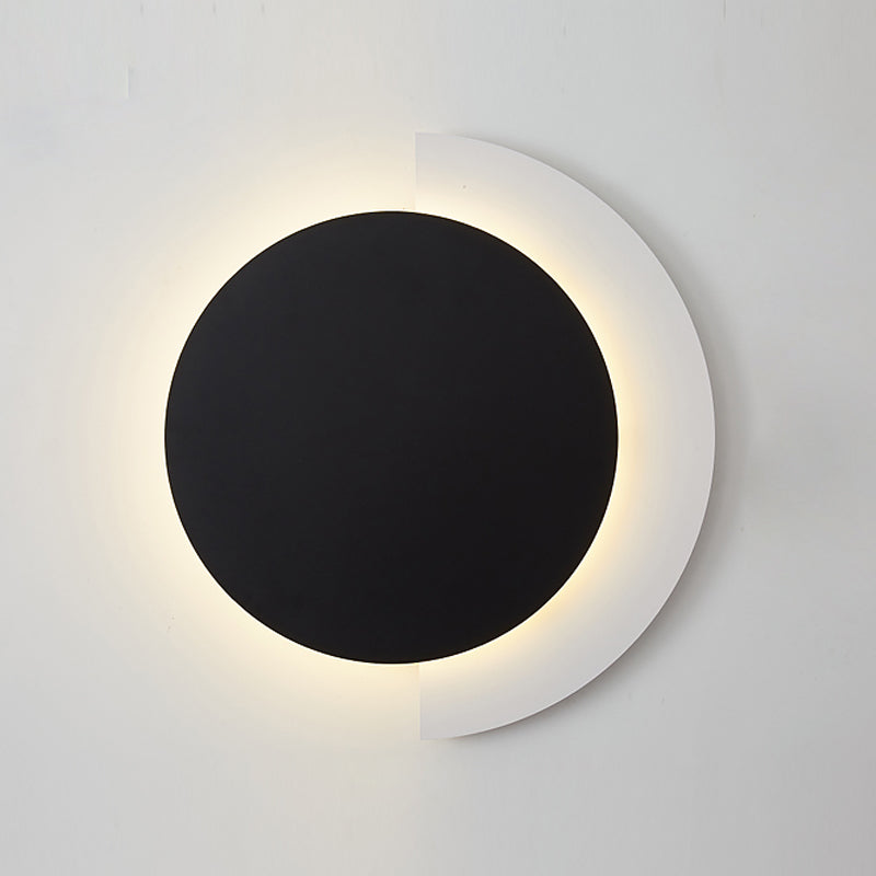 Modern Style Round Shape Wall Light Metal 1-Light Wall Mount Light