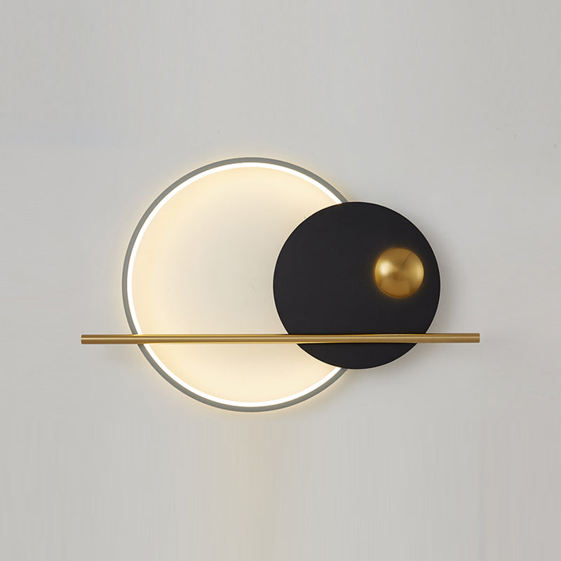 Estilo moderno de forma redonda de pared de pared de metal de montura de pared de 1 luces