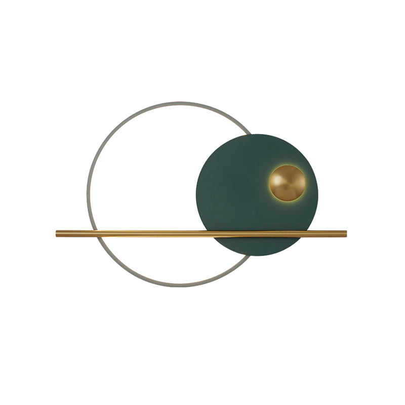 Estilo moderno de forma redonda de pared de pared de metal de montura de pared de 1 luces