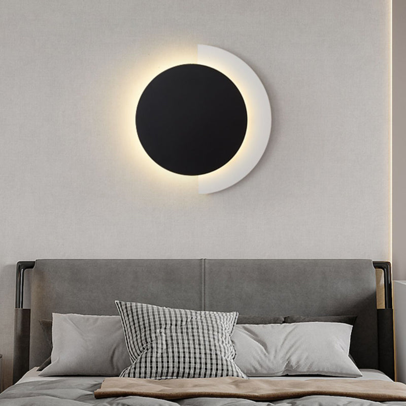 Estilo moderno de forma redonda de pared de pared de metal de montura de pared de 1 luces