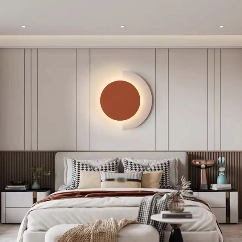 Estilo moderno de forma redonda de pared de pared de metal de montura de pared de 1 luces