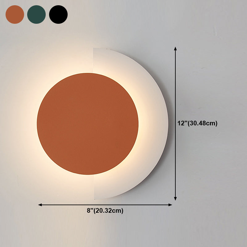Estilo moderno de forma redonda de pared de pared de metal de montura de pared de 1 luces