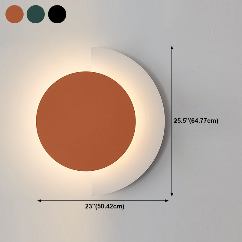 Estilo moderno de forma redonda de pared de pared de metal de montura de pared de 1 luces