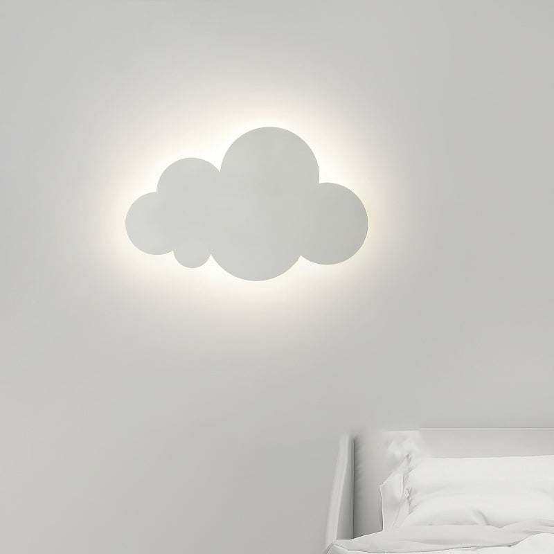 Accogliente a parete in metallo a forma di nuvola in stile per bambini a 1 luci a parete lampada montata