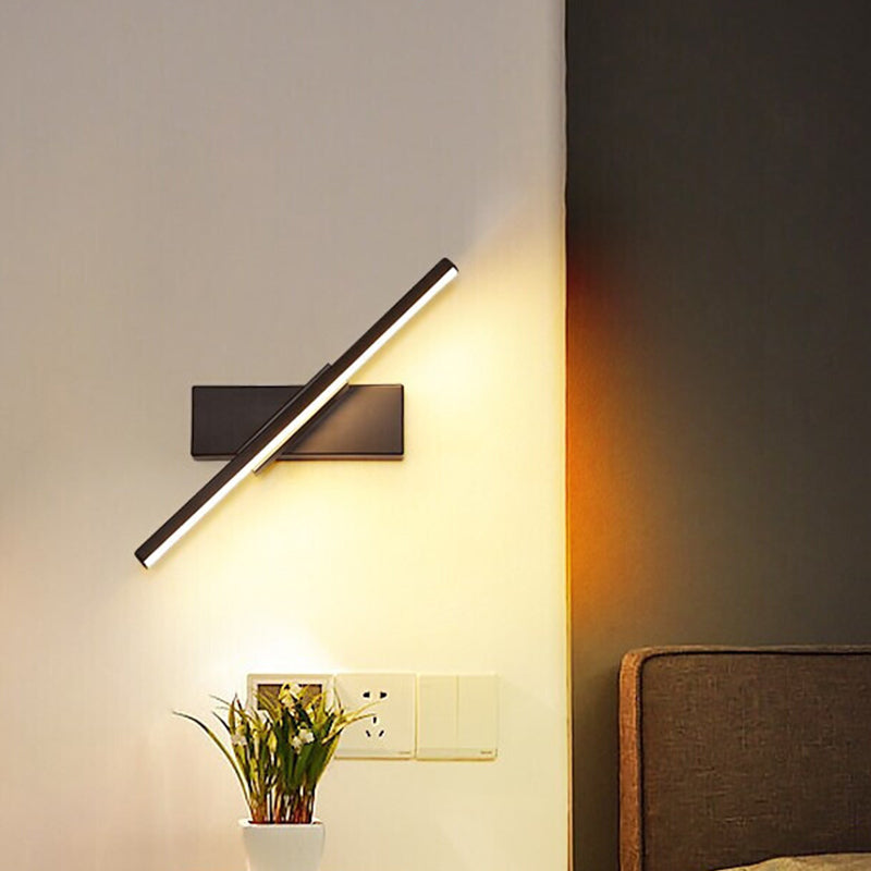Modern Style Linear Wall Lamps Metal 1 Light Wall Mounted Lamps