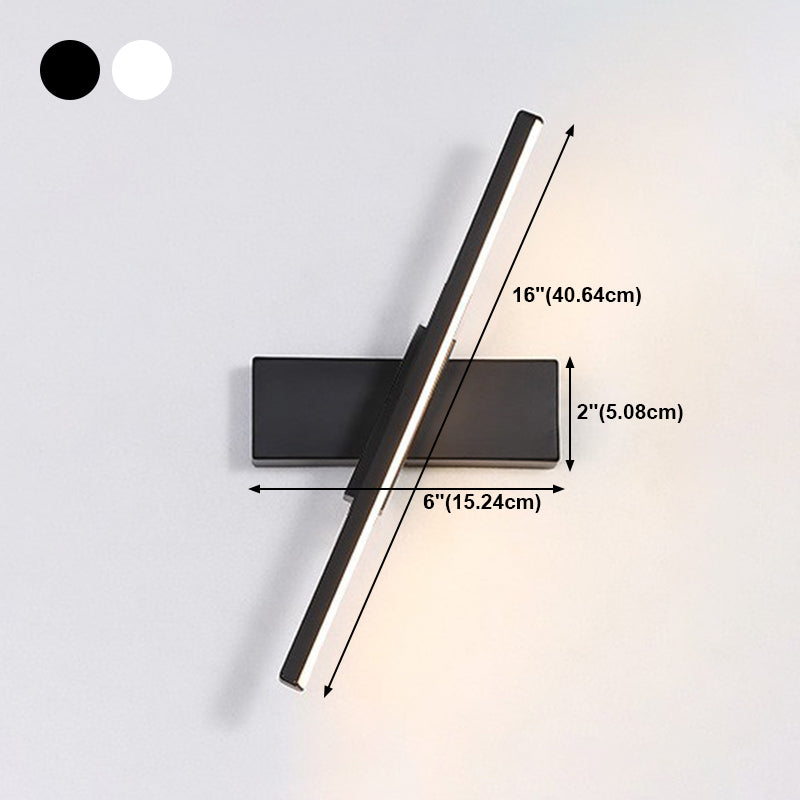 Modern Style Linear Wall Lamps Metal 1 Light Wall Mounted Lamps