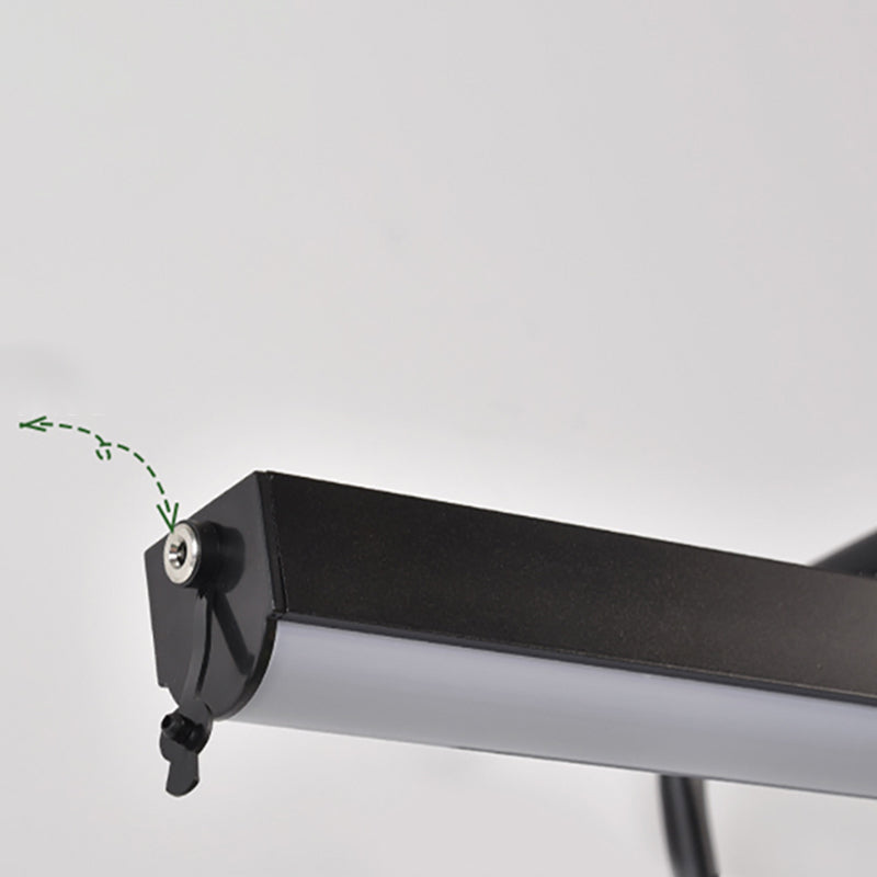 Illuminazione vanity lineare in stile moderno metallo 1 luci di applizia di vanità luce