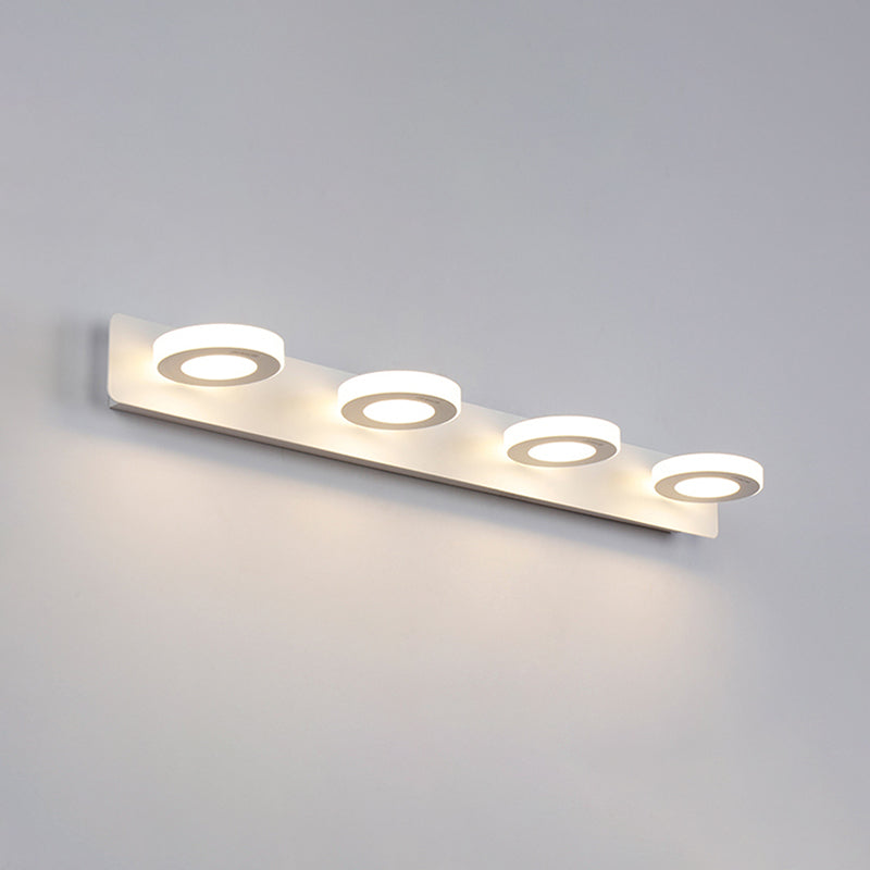 Metal Geometric Wall Mount Lighting Modern Multi Lights Mirror Wall Light Fixture in White