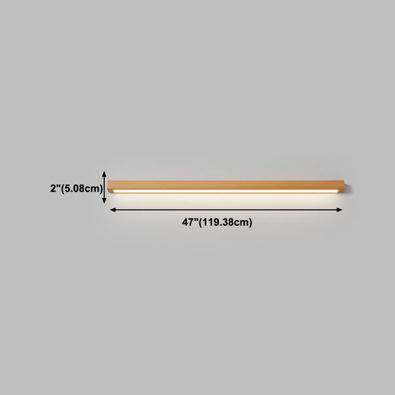 Luci da parete di vanità lineari in stile moderno legno 1 luci specchio da toeletta leggero