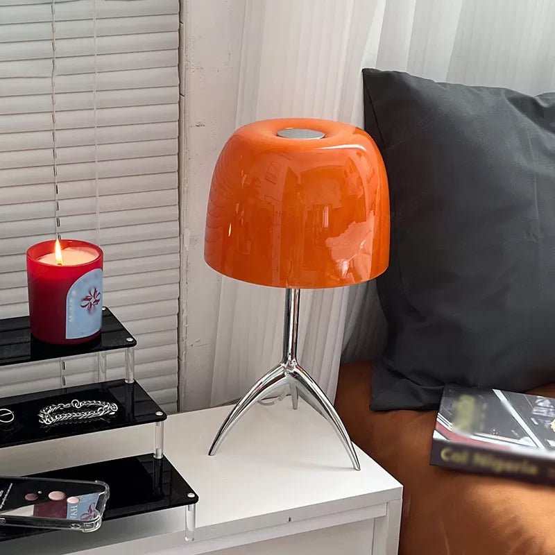 Round Shape Metal Table Lamp Modern Style 1-Light Table Lamp Fixtures