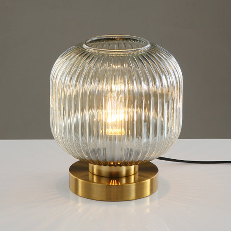 Lampes de table de nuit géométrique en verre de style moderne.