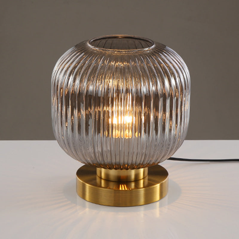 Lampes de table de nuit géométrique en verre de style moderne.