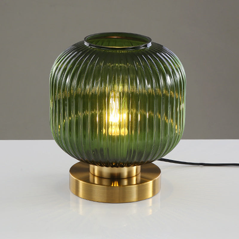 Lampes de table de nuit géométrique en verre de style moderne.