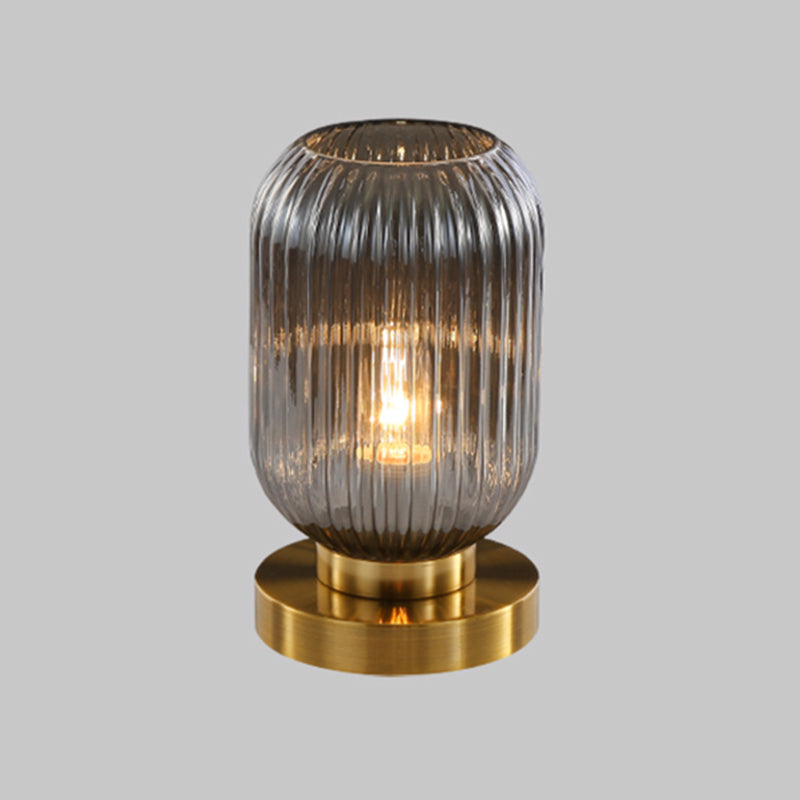 Lampes de table de nuit géométrique en verre de style moderne.