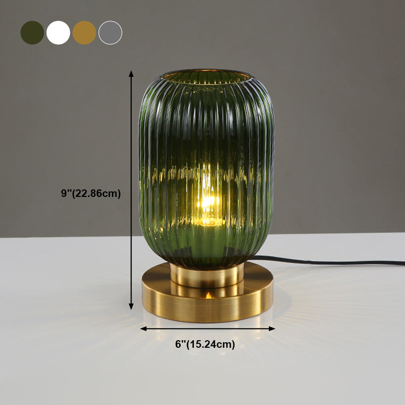 Lampes de table de nuit géométrique en verre de style moderne.