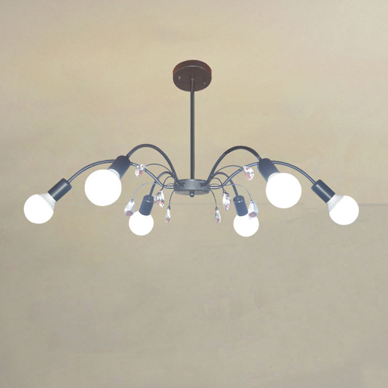 Radial Schatten Kronleuchter Lichter zeitgenössische Metallleuchterbeleuchtung