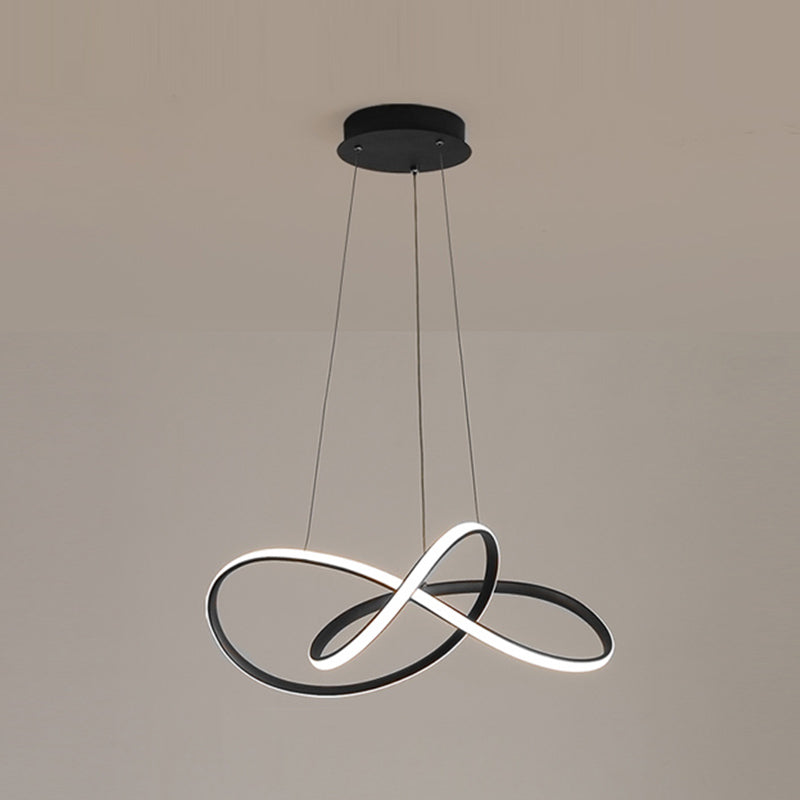 Spiralform Kronleuchter Licht zeitgenössisches Metall 1 helle Kronleuchter -Beleuchtungsanlage