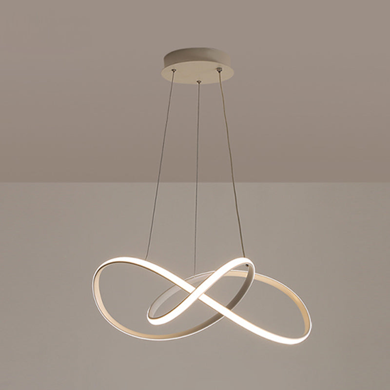 Spiralform Kronleuchter Licht zeitgenössisches Metall 1 helle Kronleuchter -Beleuchtungsanlage
