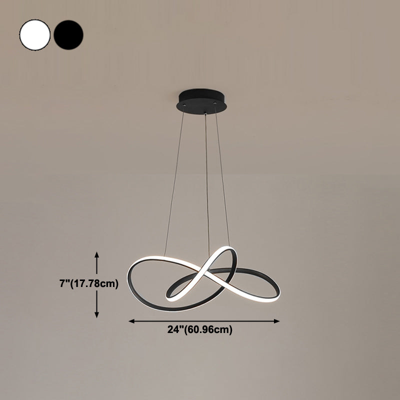 Spiralform Kronleuchter Licht zeitgenössisches Metall 1 helle Kronleuchter -Beleuchtungsanlage