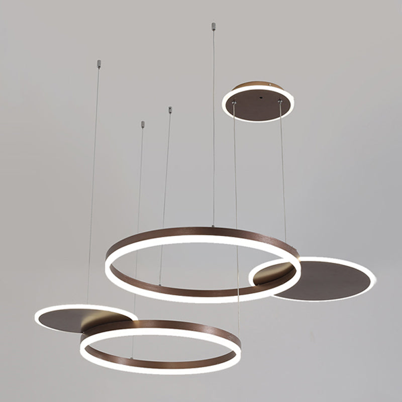 Radform Kronleuchter Lichter moderne Metall 4 helle Kronleuchterbeleuchtung