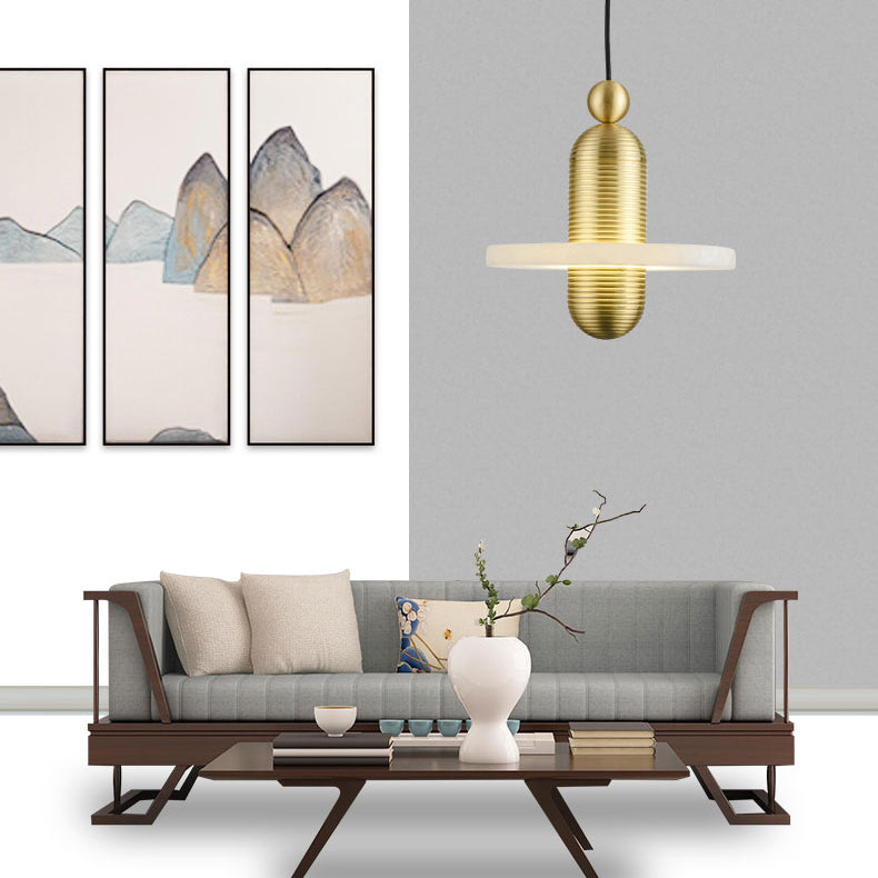 Marble Hanging Light Contemporary Simplicity Pendent Lighting Fixture for Drawing Room