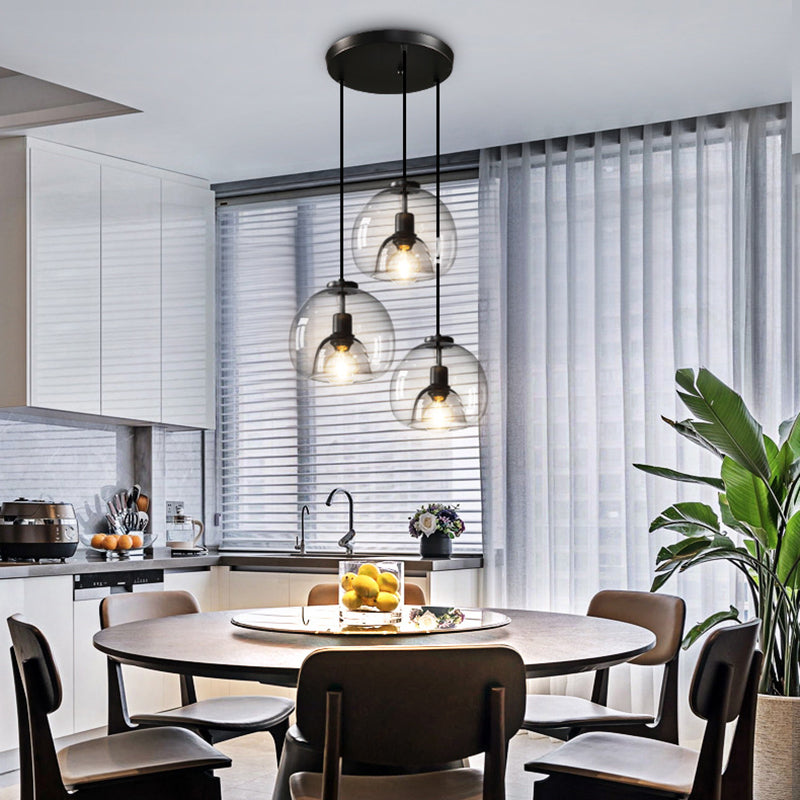 Modern Style Spherical Shape Pendant Lighting Glass Pendant Light for Bedroom