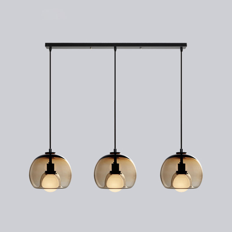 Modern Style Spherical Shape Pendant Lighting Glass Pendant Light for Bedroom