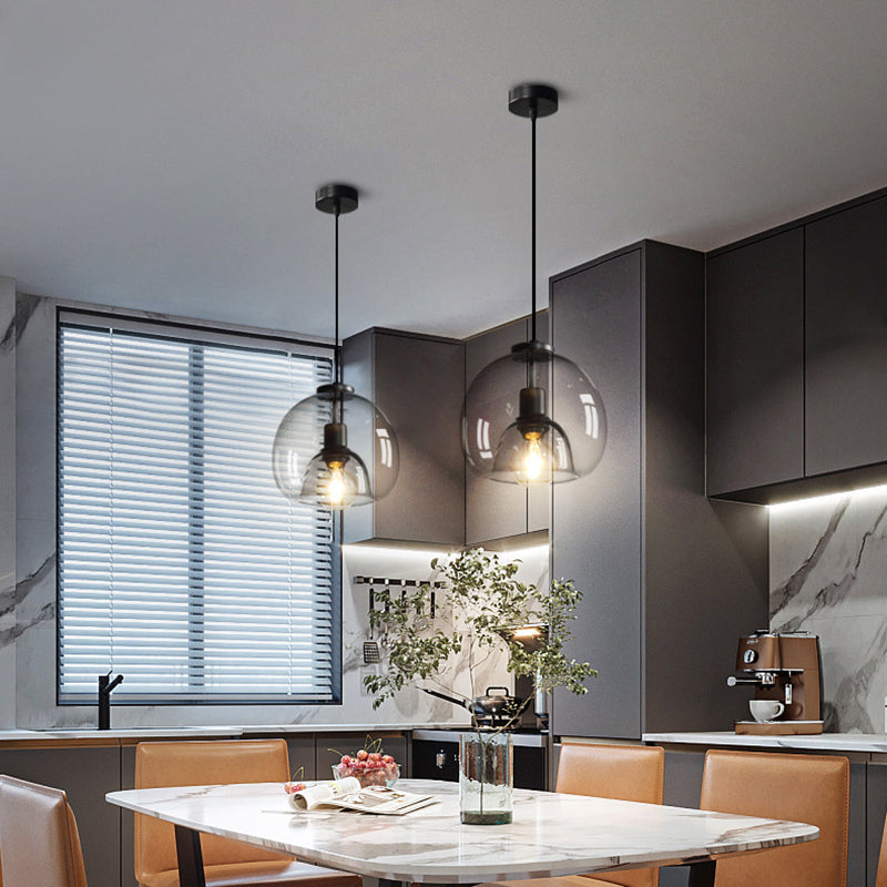 Modern Style Spherical Shape Pendant Lighting Glass Pendant Light for Bedroom