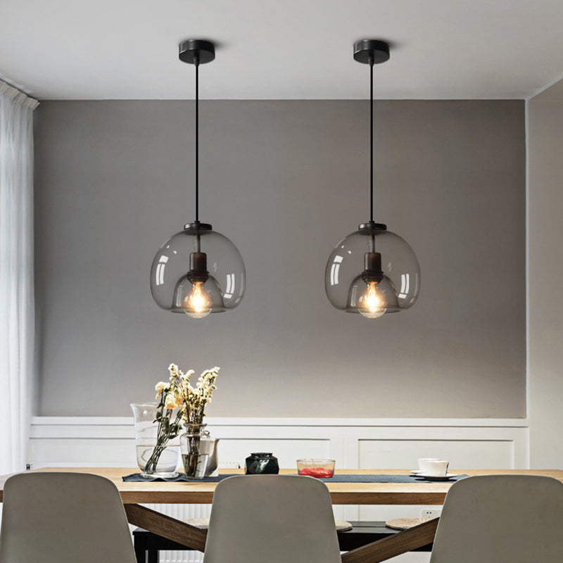 Modern Style Spherical Shape Pendant Lighting Glass Pendant Light for Bedroom