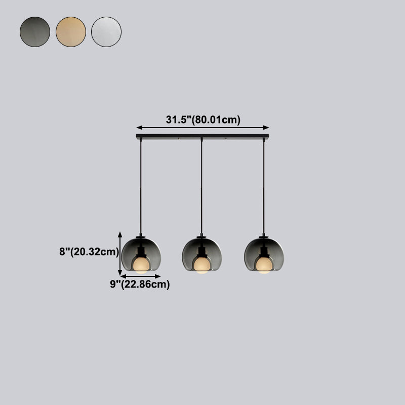 Modern Style Spherical Shape Pendant Lighting Glass Pendant Light for Bedroom