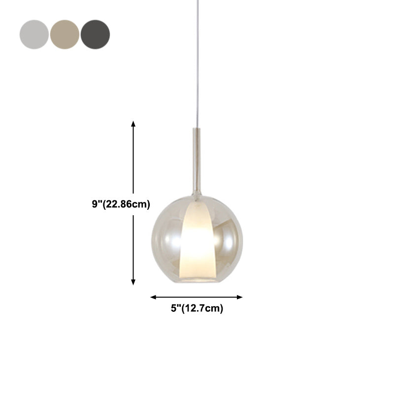 Contemporary Glass Shade Hanging Light Creative Pendant Lighting Fixture