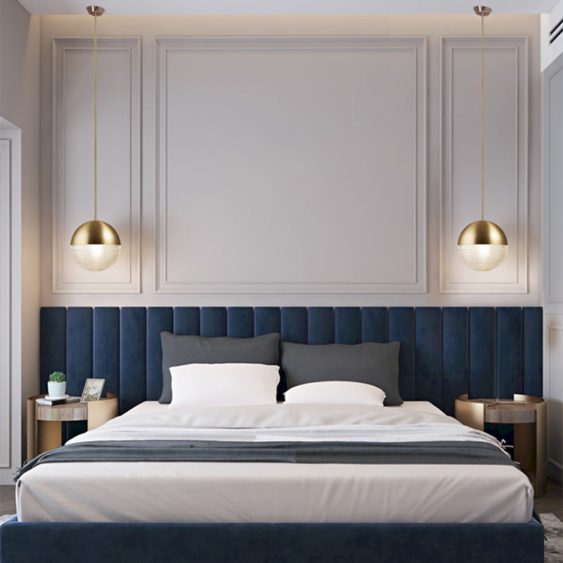 1 Light Sphere Hanging Ceiling Light Modern Style Glass Hanging Lamp Kit