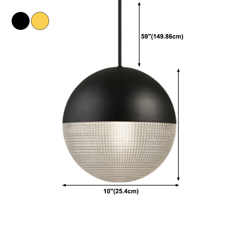 1 Light Sphere Hanging Ceiling Light Modern Style Glass Hanging Lamp Kit