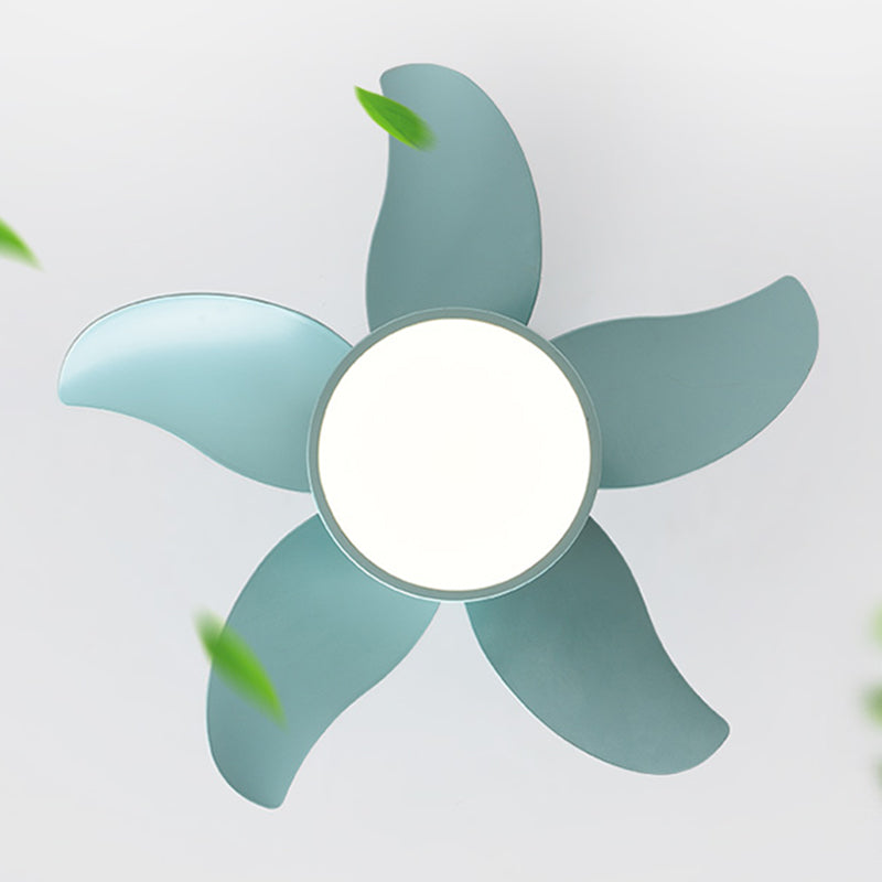 Ventiladores de techo de forma de ventilador de metal estilo para niños de 1 luces de lámpara de ventilador de techo