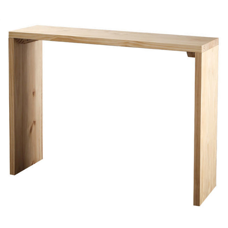 Rectangle Bar Table Wood Contemporary Bar Table with Sled Base