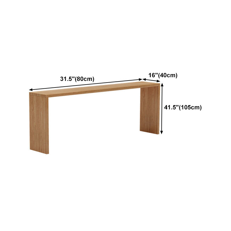 Rectangle Bar Table Wood Contemporary Bar Table with Sled Base