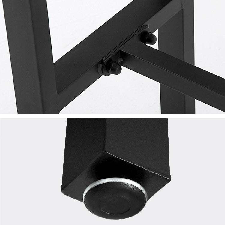 Wood Rectangle Bar Table Contemporary Bar Table with Trestle Base