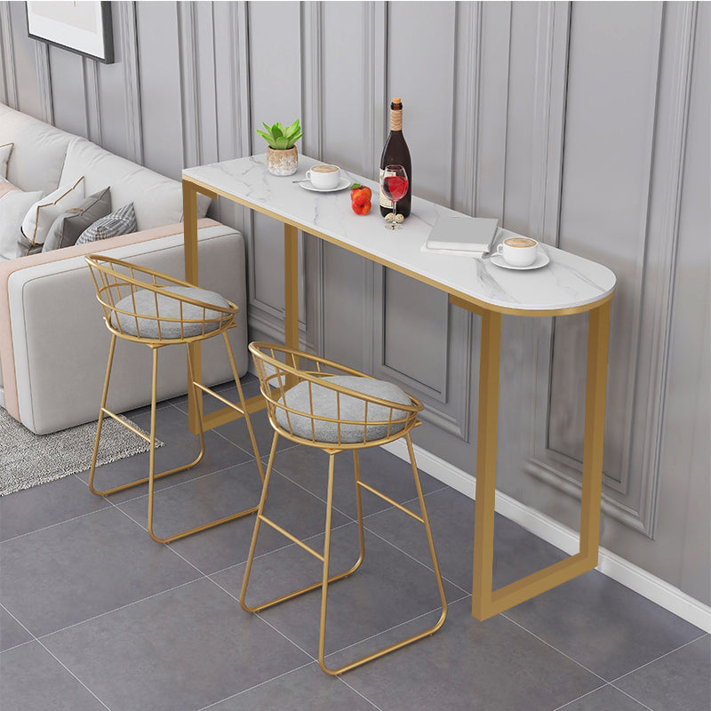 Contemporary Style Sintered Stone Table Dining Bar Counter Table for Kitchen