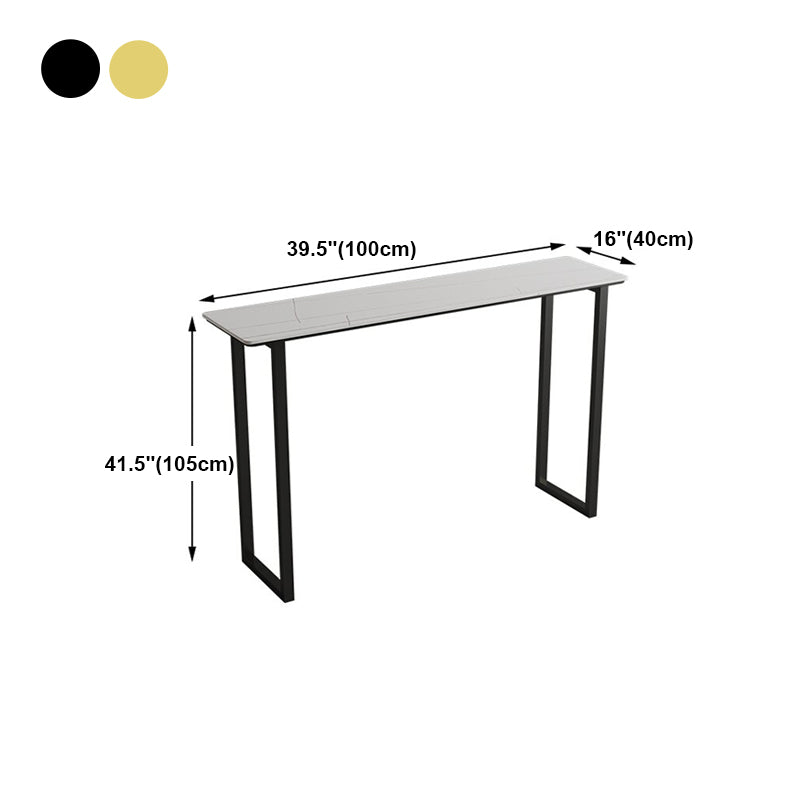 Modern Rectangle Sintered Stone Table Dining Bar Counter Table for Kitchen