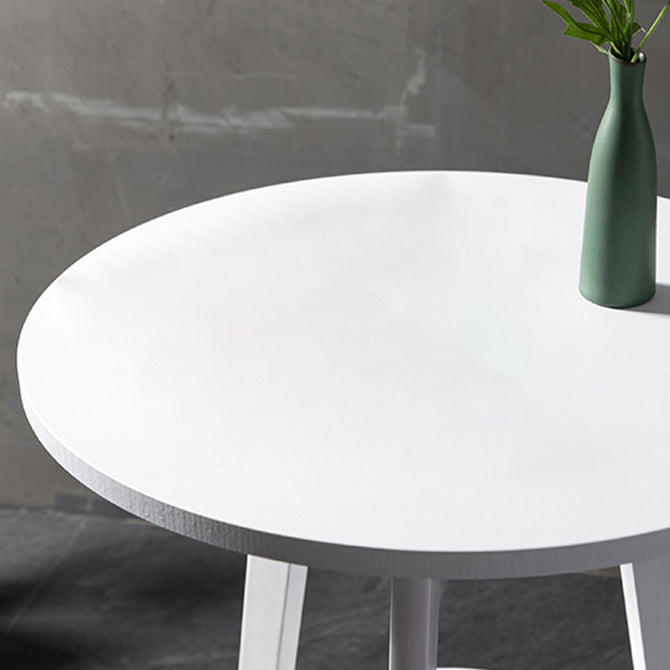 Modern Style Round Bar Table Wood Top Pub Table for Dining Room