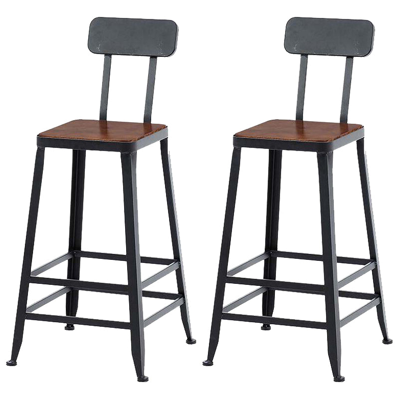 29.53" Industrial Bar and Counter Stool Low Back Stool with 4 Legs