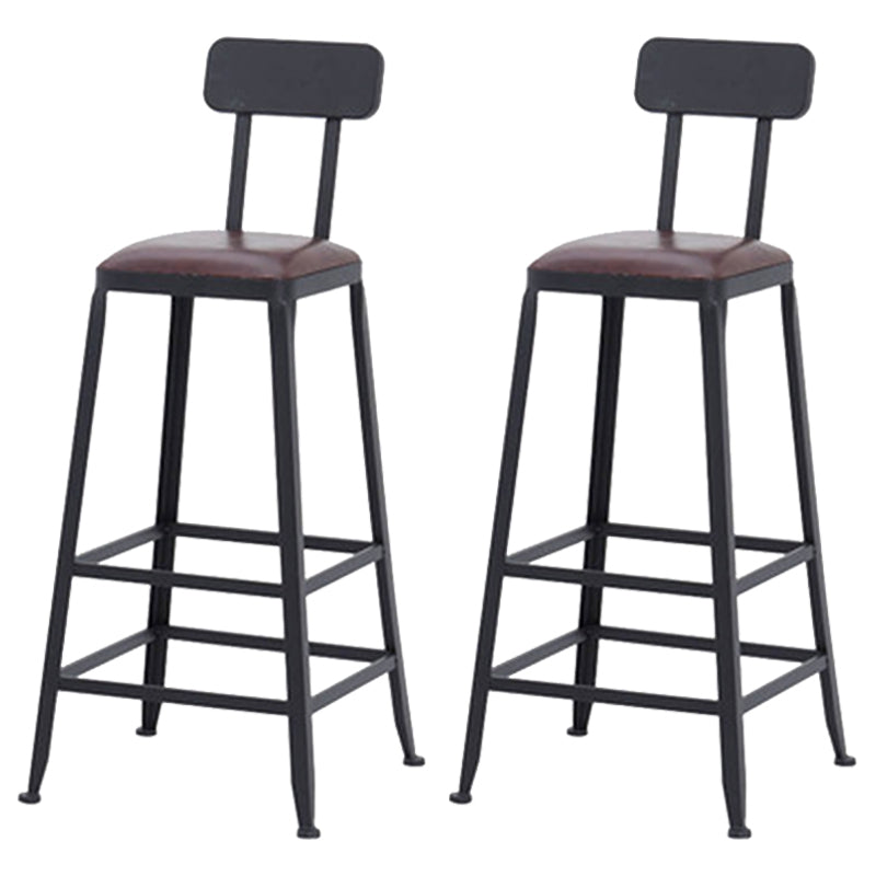29.53" Industrial Bar and Counter Stool Low Back Stool with 4 Legs