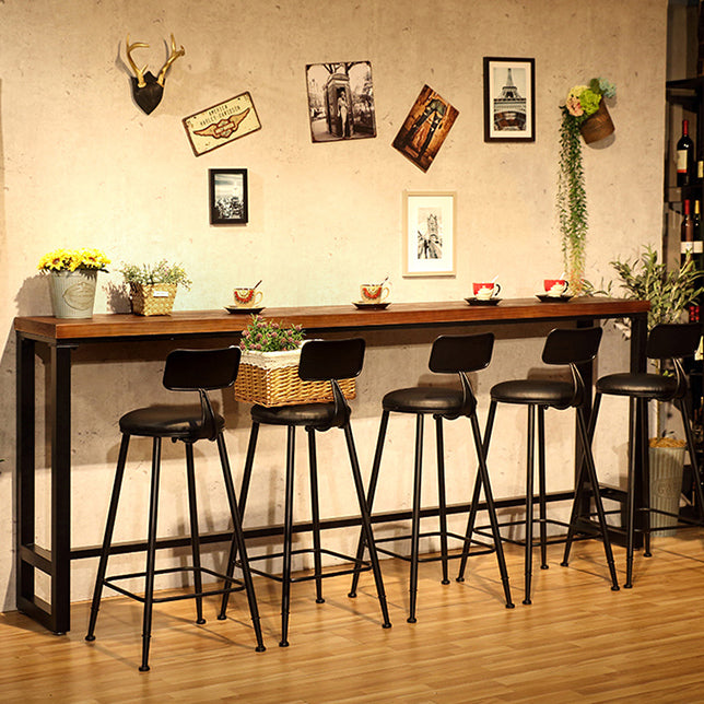 29.53" Industrial Bar and Counter Stool Low Back Stool with 4 Legs