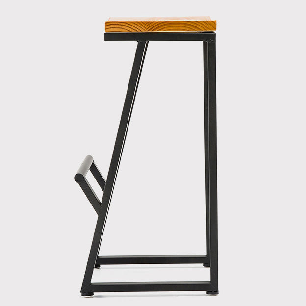 Industrial Bar and Counter Stool Backless Stool with Sled Base in Black