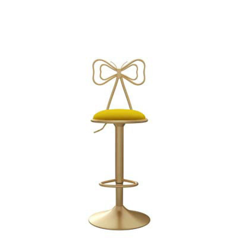 Glam Upholstered Home Stool Matte Finish Footrest Low Back Barstool