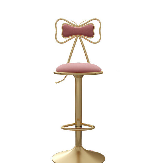 Glam Upholstered Home Stool Matte Finish Footrest Low Back Barstool